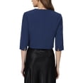 thumbnail image 3 of INSPIRE CHIC Women's 3/4 Sleeve Cardigan Open Front 2026 Elegant Cocktail Bolero Shrug for Dress XL Dark Blue, 3 of 5