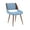 Light Blue, variant on Panda Mid-Century Dining Chair in Walnut Finish and Brown Fabric