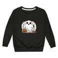 thumbnail image 3 of Boys Sweatshirts Boys Girls Spooky Print Crew Neck Long Sleeve Pullover Hoodless Top Black 5-6 Years, 3 of 4
