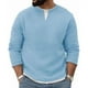thumbnail image 1 of pstuiky Sudadera con capucha y cuello abierto para hombre, manga larga, dos piezas falsas, parte superior en contraste, jersey holgado, camiseta de manga larga y cuello redondo para hombre., 1 of 6