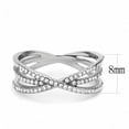 thumbnail image 2 of Rings for Women Silver 316L Stainless Steel DA124 - AAA Grade Cubic Zirconia in Clear, 2 of 6