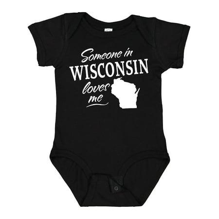 

Inktastic Someone in Wisconsin Loves Me Gift Baby Boy or Baby Girl Bodysuit