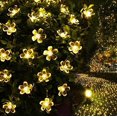 thumbnail image 3 of Cadena de luces solares para exteriores, Mr.Twinklelight 6.5m 50 LED Cadena de luces de flores con 2 modos de iluminación Luz de decoración para Navidad, árbol, jardín, patio, balcón, blanco cálido Ormromra GX-102-2-3, 3 of 7