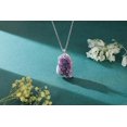 thumbnail image 2 of Amethyst Healing Crystal Necklace Natural Raw Amethyst Quartz Crystal Cluster, 2 of 4