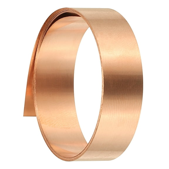 Uxcell 0.05x10x1000mm Copper Thin Foil Sheet Roll, 99.9% Pure Copper Tape Strip Flashing Metal Sheet Foil Plate