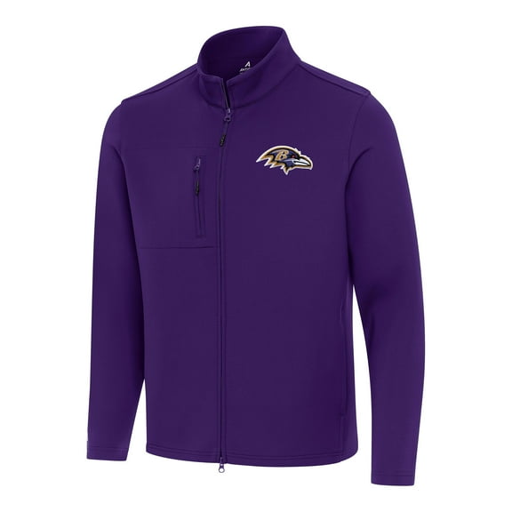 Men's Antigua Purple Baltimore Ravens Objection Full-Zip Jacket