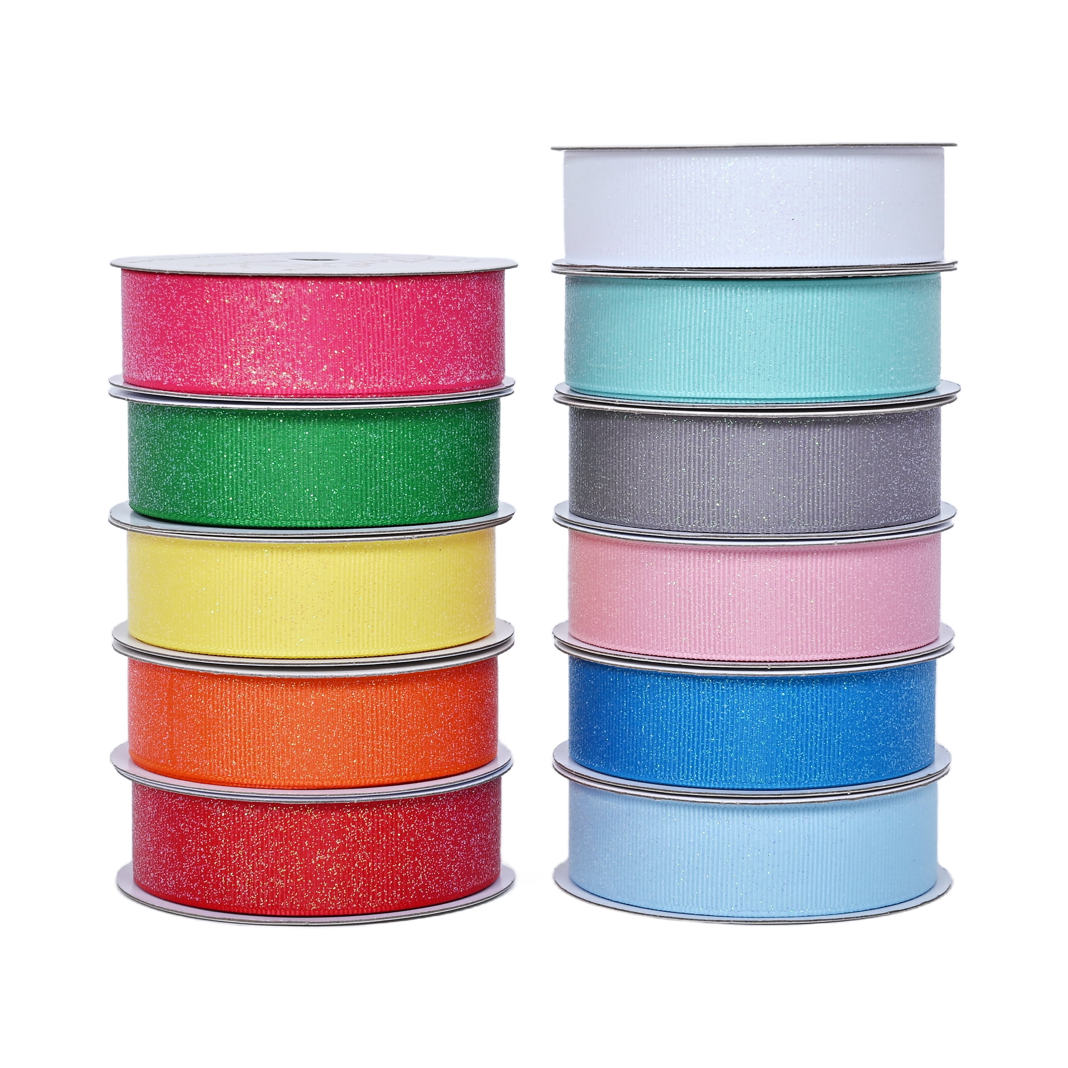 Hello Hobby 7/8" Sparkly Light Blue Grosgrain Ribbon, 3 yards