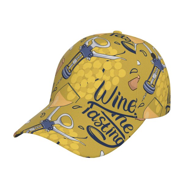 Fotbe White Wine Seamless Gorro Clásico de Béisbol, Gorra Ajustable con Broche Snapback, Gorro de Exterior de Algodón Suave