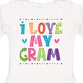thumbnail image 4 of Inktastic I Love My Gram for Grandkids Girls Long Sleeve Baby Bodysuit, 4 of 5