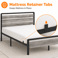 thumbnail image 3 of Zimtown Full Platform Bed Frame with 12-Inch Under-Bed Storage, LED Lighted Headboard & Footboard, Modern Apartment Bedroom,Gray, 3 of 9