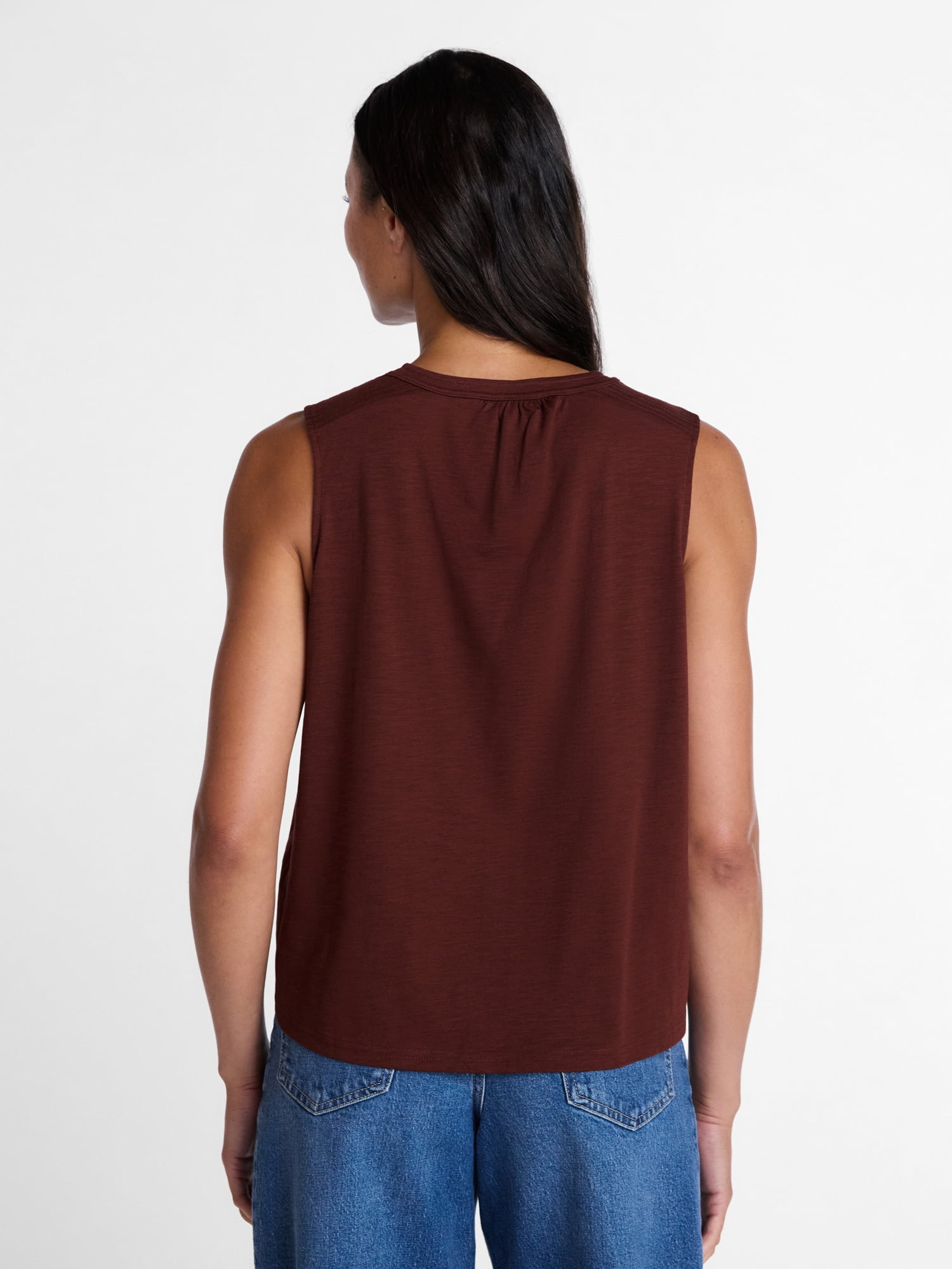 Time and Tru Women’s Tie Front Sleeveless Top, Sizes XS-XXXL