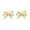 Gold B, variant on Z ZACHÉ Gold Bow Earrings 18k gold plated Prismatic Bow Earrings for Women