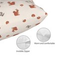 thumbnail image 5 of Salouo Cute Squirrel Pattern Pillow Cases,1PC Pillow Covers with Envelope Closure Decorative Pillow Case for Bed Couch,Pillows Not Included-14"x20", 5 of 6