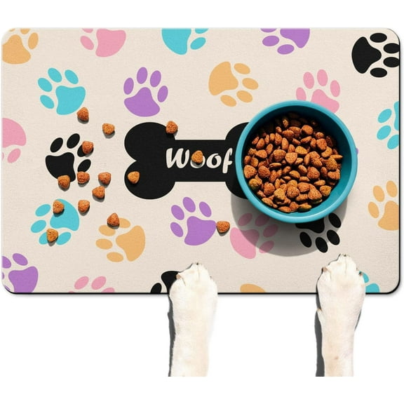 Dog and Cat Mat for Food and Water Pet Placemat Floors Waterproof Non-Slip Easy to Clean Dog Feeding Mat for Pet Bowls