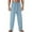 Blue, variant on DPTALR Men's Casual Fashion Solid Color Elastic Waist Drawstring Pants, BeigeL