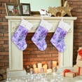 thumbnail image 7 of Coolnut 17.7 Inch Christmas Stockings, 1 PCS Lavender & Butterfly Presonalized Large Stocking Sock for Family Holiday Xmas Party Decorations, 7 of 7