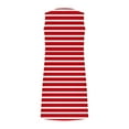thumbnail image 6 of LYEAA Womens Casual Dresses with Pockets Plus Size Crew Neck Sleeveless Midi Dresses Striped Dressy Pullover Dresses Comfort Vacation Dresses Red XL, 6 of 6