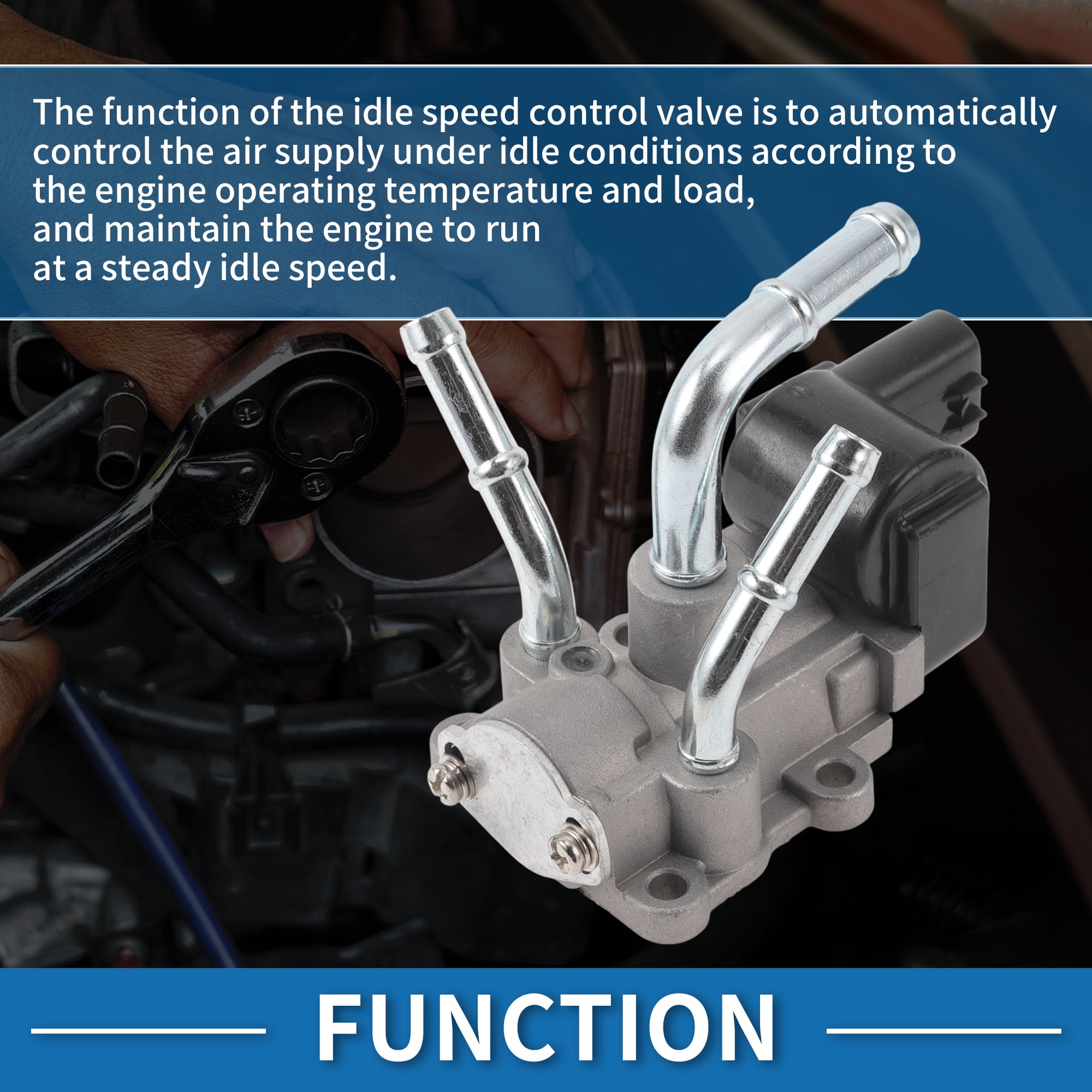Unique Bargains Car Idle Air Control Valve for Toyota Camry 1996-2005 No.222700A020 IACV Idle Motor Idle Air Control Valve