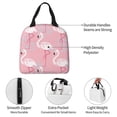 thumbnail image 2 of Kdxio Flamingo Print Insulated Lunch Bag,Reusable Tote Lunch Box for Women Men,Leakproof Cooler Lunch Bags for Work Office Travel Picnic, 2 of 6