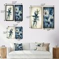 thumbnail image 4 of Designart "Retro Blue Botanicals Abstract Leaves IX" Abstract Botanicals Framed Wall Art Set Of 2 - Modern Blue Frame Gallery Set For Office Decor, 4 of 6