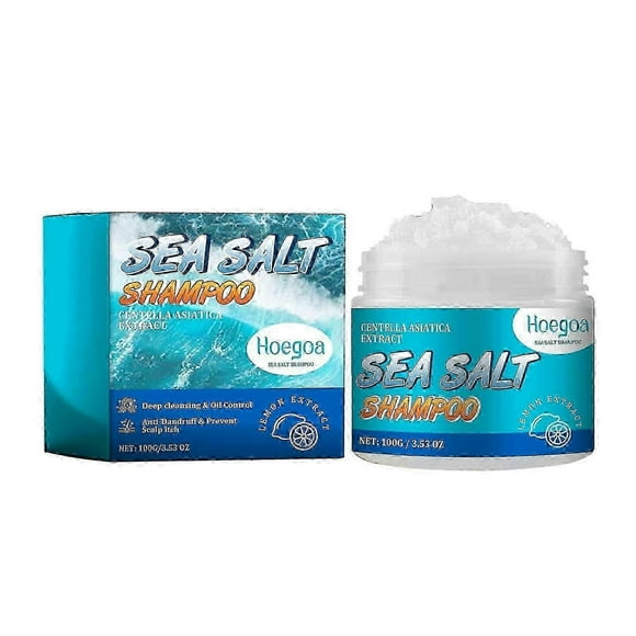 Hoegoa Sea Salt Shampoo, Deep Cleansing Scalp Anti-Dandruff And Itchy Refreshing Hair Fixing Foam Sh
