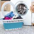 thumbnail image 5 of BLACK + DECKER Collapsible Laundry Basket with Handles, Space-Saving Design, Teal, 5 of 7
