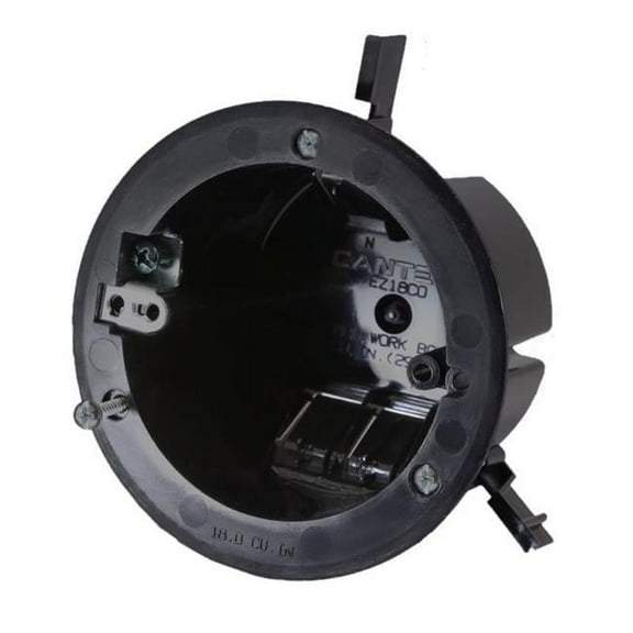 18 cu. in. Old Work Round Polycarbonate Ceiling Box, Black
