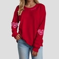 thumbnail image 6 of Godom Sweatshirt for Women Pink Ribbon Sweatshirts Long Sleeve Hoodies Pullover Tops, 6 of 7