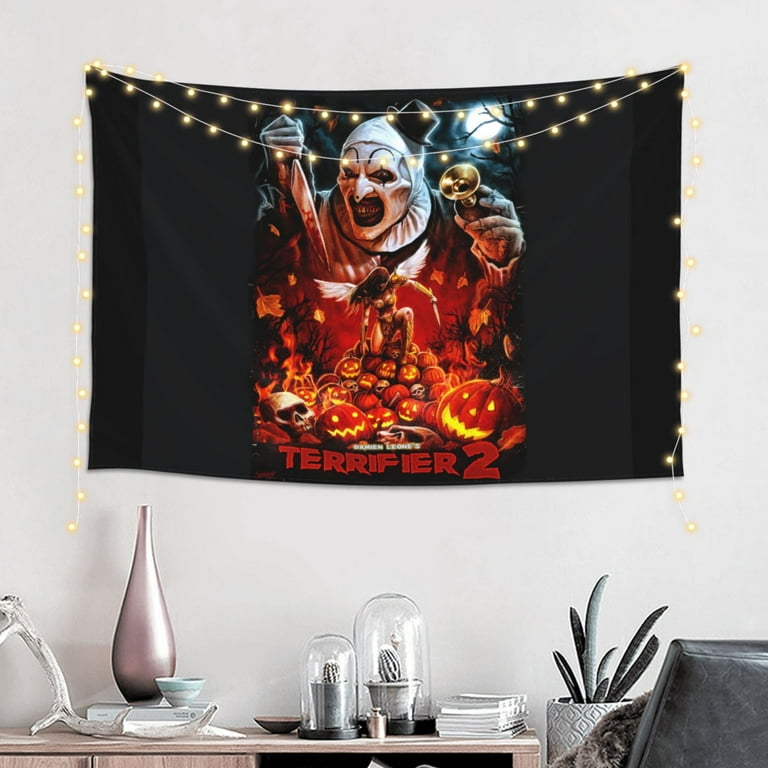 Terrifier 2 Tapestry Wave Wall Hanging Home Decoration Wall Blanket Dormitory Living Room Bedroom Backdrop Poster 60x40 In Walmart