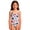 White, variant on Grblisyd 4th of July Girls Swimsuit Star Striped One Piece Swimwear Crew Neck Bathing Suit 1-10Y