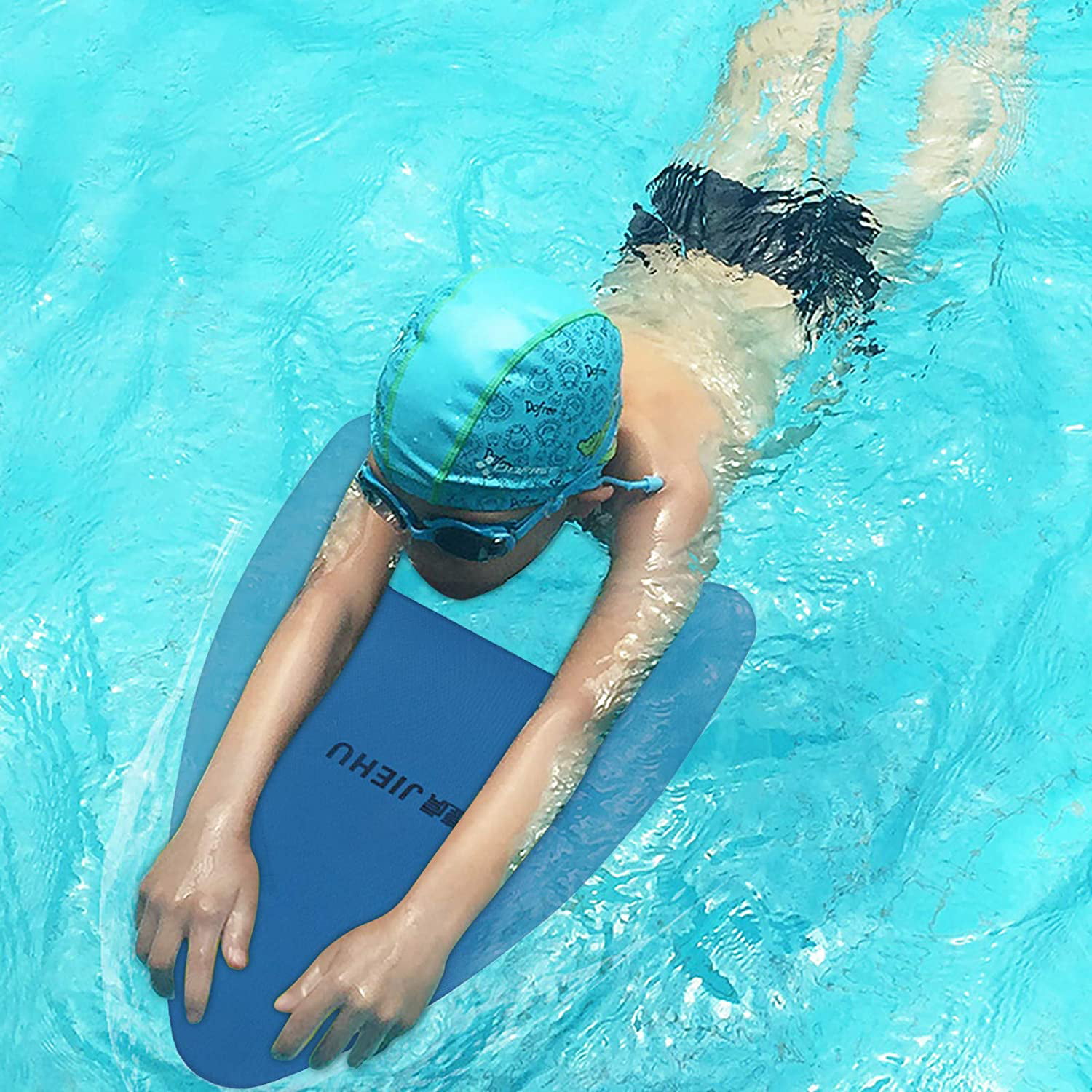 Kickboard Swimming Lightweight Eva Training Aid Float Foam Kickboard Tool in Pool for Kids Adults Beginner Blue Swimming Board 