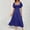 *Blue, variant on ClodeEU Women's Off Shoulder Puff Sleeve Cinched Waist Midi Dress,Casual Summer Midi Dress Black,Women's Plus L
