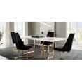 thumbnail image 5 of Diamond Sofa Vogue Set of 2 Dining Chairs in Black Velvet with Polished Gold Metal Base, 5 of 5