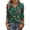Dark Green, variant on Women's Casual Fashion Christmas Print 3/4 Sleeve Top, Holiday Graphic Tee, Stylish Blouse for Fall Winter Seasonal Wear,Gray,M