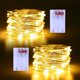 thumbnail image 1 of Guirnalda de luces YZhouD a pilas (2 unidades, 5 m, 50 LED, alambre de cobre plateado, luces brillantes para Halloween, Navidad, dormitorio, interior, exterior, boda, dormitorio, decoración (blanco, 1 of 7