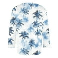 thumbnail image 4 of hlysgo Mens Three Quarter Length Sleeve Shirts Casual Summer Vacation Shirt for Men Trendy Palm Tree Graphic Tee Crewneck 3/4 Sleeve Tops Navy M, 4 of 4