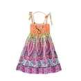 thumbnail image 1 of URMAGIC Kid Baby Girls Beach Princess Dress Suspender Sundress with Necklace,1-11Y, 1 of 3