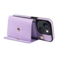 thumbnail image 6 of ELEHOLD Wallet Case for iPhone 13, PU Leather Flip Case with Crossbody & Wrist Strap,Full Protection Case with Card Slots & Kickstand,Purple, 6 of 11