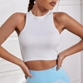 thumbnail image 2 of Inleife Womens Tanks Women Fashion Sexy Solid Color Sleeveless Drawstring Halter Hollow Short Sling Top, 2 of 7