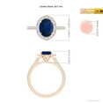 thumbnail image 6 of ANGARA Natural 2 Ct Oval Sapphire Halo Ring with Diamond Accents in 14K Rose Gold for Women (Size-9x7mm) | September Birthstone, Anniversary, Jewelry Gift for Women | Natural Blue Sapphire Ring, 6 of 10