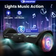 thumbnail image 4 of Gyrocopters Prime All New 2026 Hoverboard | Speed up to 15km/h | 6.5” wheels | 165 lbs weight capacity | UL2272 certified with Wireless Music Speaker (BLACK), 4 of 9