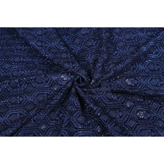 TRILOKI Black Velvet Embroidery DIY Arts & Crafts, Sewing, Wedding Dress, Crafts, Inches 44, 38 Work By The Yard