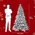 thumbnail image 7 of CazToi 6ft Artificial Christmas Tree Snow Flocked Design for Home Office Holiday Decor, 7 of 7