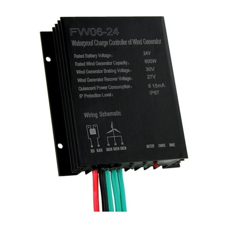 

Gerich 600W 24V Waterproof wind charge controller for 24V wind turbines up to 600W