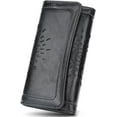 thumbnail image 1 of Womens Wallets RFID Blocking Leather Clutch Long Wallet for Women Card Holder Phone Organizer Ladies Travel Purse Hollow Out Sunflower Design Gift, 1 of 5