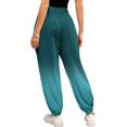 thumbnail image 4 of Casual Clashing Colours Trousers for Women Elastic Waist Sporty Gym Fit Jogger Sweatpants Track Cuff Pants, 4 of 6