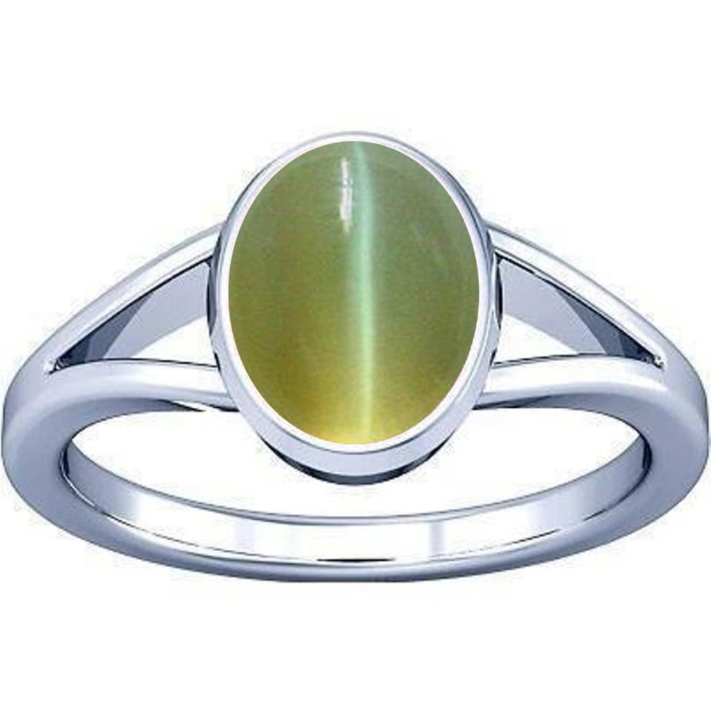 Divya Shakti Carat Cat's eye Lehsuniya Gemstone Silver
