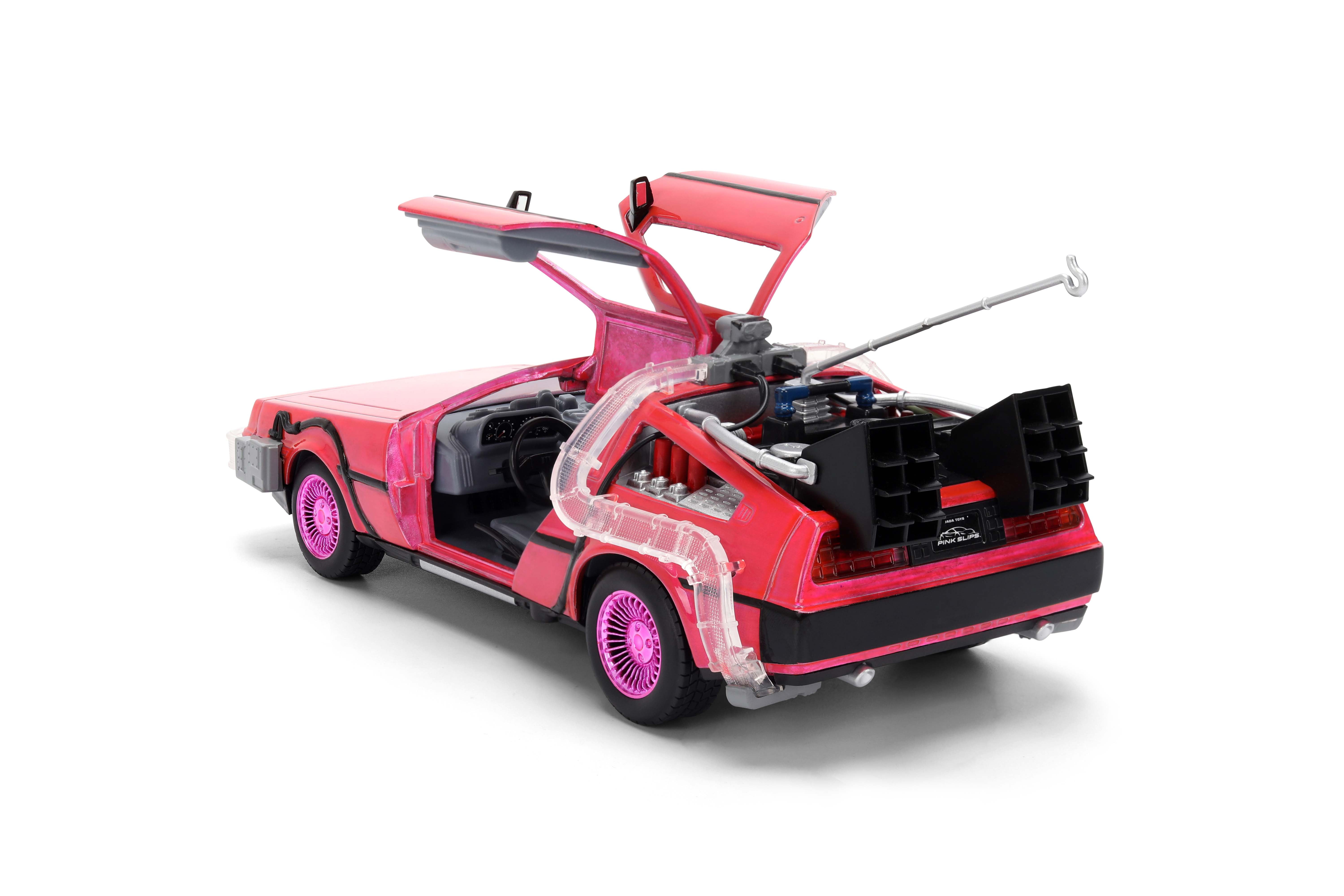 Jada Toys 1:24 Back to The Future Time Machine Pink Slips Die-Cast