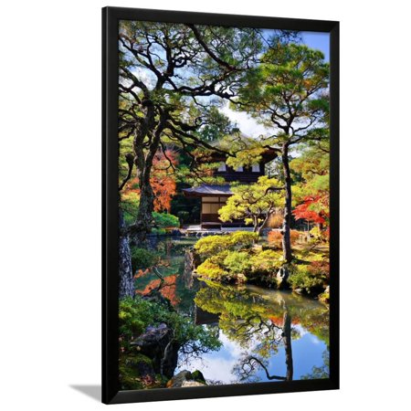 Acetate Temples Frame - Ginkaku-Ji Temple in Kyoto, Japan during the Fall Season. Nov 19 Framed Print Wall Art By SeanPavonePhoto