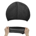 thumbnail image 5 of Unique Bargains 1 Pc Silicone Waterproof Water Drops Embossed Swim Cap Black, 5 of 5
